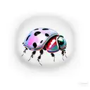 Rainbow Ladybug tattoo design idea