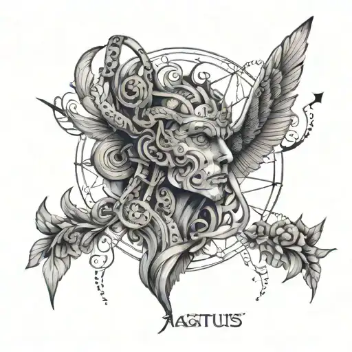 Augustus overlapping tattoo design idea