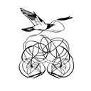 two swallows flying tattoo design idea