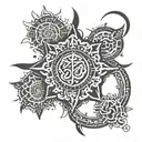 Sanskrit mantra tattoo design idea