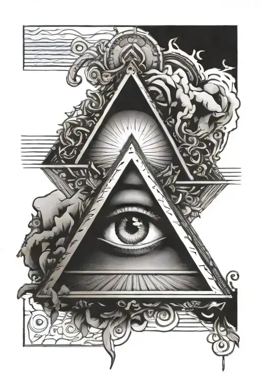 11:11 illuminati eye tattoo design idea