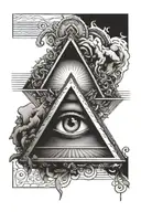 11:11 illuminati eye tattoo design idea