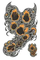 clemson tiger paw print tattoo design idea