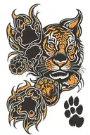 clemson tiger paw print tattoo design idea