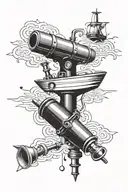 boat prop, piston, spark plug tattoo design idea