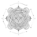 labyrinth yin yang tattoo design idea