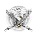 eagle with snake in talons tattoo design idea