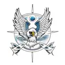 eagle with snake in talons tattoo design idea