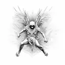icarus crashing tattoo design idea