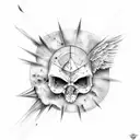 icarus crashing tattoo design idea