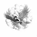 icarus crashing tattoo design idea