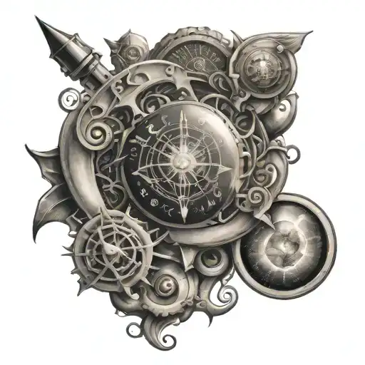 12 laws of the universe inside tattoo design idea