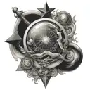 12 laws of the universe inside tattoo design idea