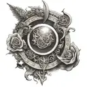 12 laws of the universe inside tattoo design idea