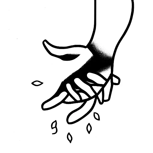 prayer hand open and closed tattoo design idea