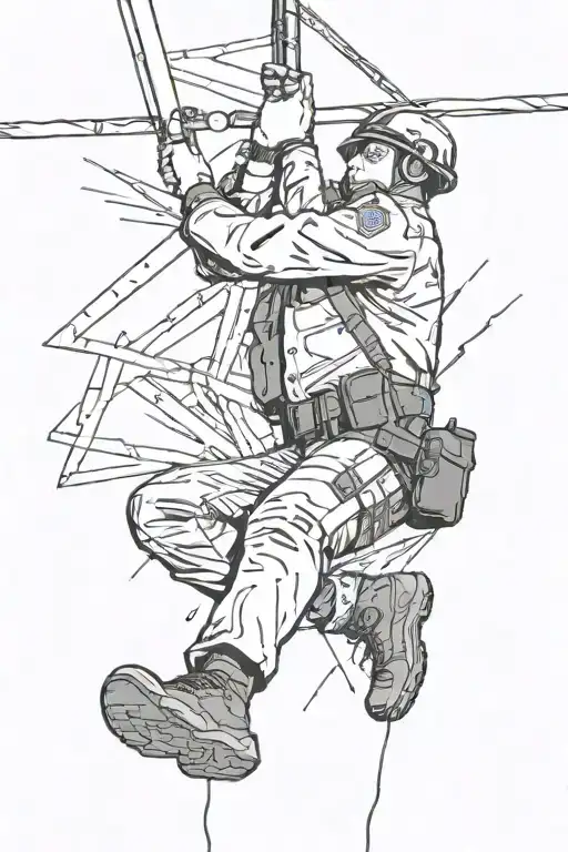 cop hanging from a knoose. razorblades slitting his wrist. fuckthepopulation written under design. tattoo design idea