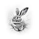 Jack rabbit cactus turtle tattoo design idea