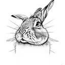 Jack rabbit cactus tattoo design idea
