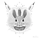 Jack rabbit cactus tattoo design idea