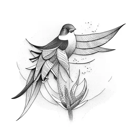 Bird of Paradise tattoo design idea