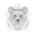 vector bear Gemini  tattoo design idea