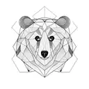 vector bear Gemini  tattoo design idea