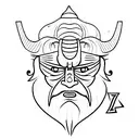 zeus face tattoo design idea