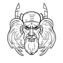 zeus face tattoo design idea