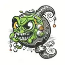 funny bomb tattoo design idea