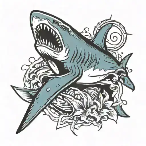 shark tattoo design idea
