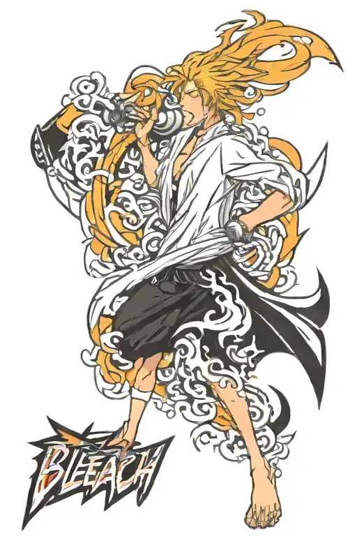 меч bleach anime tattoo design idea