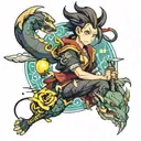 anime character tattoo design idea