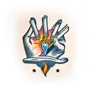 hand holding lit match tattoo design idea