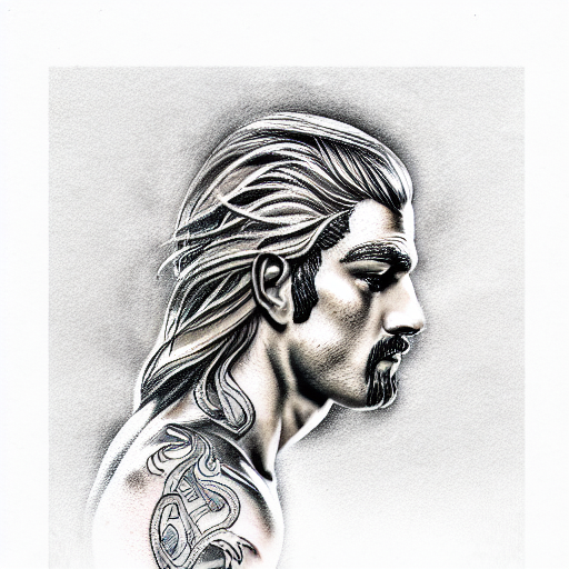 Greek god tattoo design idea