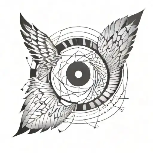 semi colon,  angel wings tattoo design idea