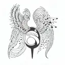 semi colon,  angel wings tattoo design idea