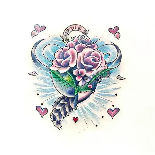 A tattoo representing the love for learning, with an open book adorned with intricate botanical illustrations tattoo design idea