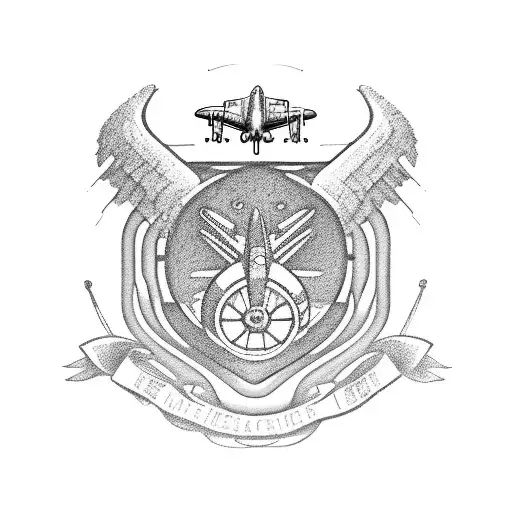 c 130 and boeing aerospace logo tattoo design idea