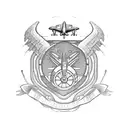 c 130 and boeing aerospace logo tattoo design idea