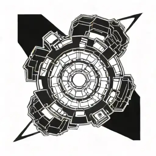 iron man arc reactor tattoo design idea