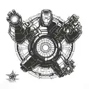 iron man reactor tattoo design idea