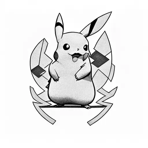 pikachu tattoo design idea