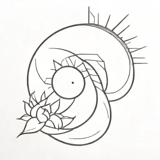 energy, illumination, sun shape, enthalpy tattoo design idea