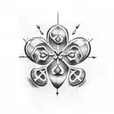 Green four lead clover tattoo design idea