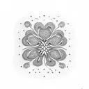 Green four lead clover tattoo design idea