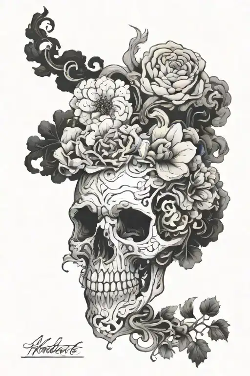 smoke, psychology, nature tattoo design idea