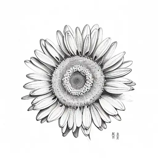 mulitple aster and daisies flowers tattoo design idea