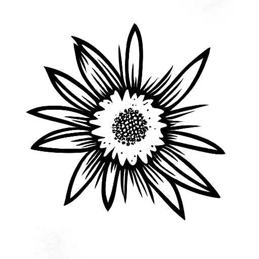 aster and daisies tattoo design idea