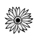aster and daisies tattoo design idea