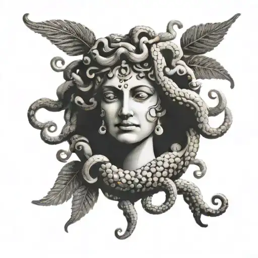 Sicilian medusa head tattoo design idea